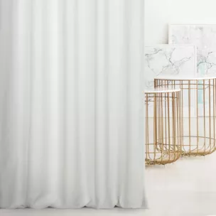 Zasłona szyta na tunelu naturalna o naturalnym, gęstym splocie w stylu eko