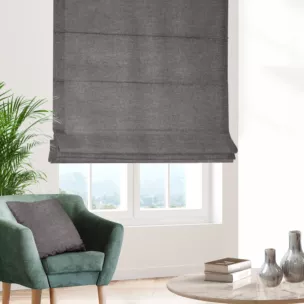 Roleta rzymska stalowa z tkaniny szenilowej z efektem melanżu