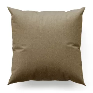 Poszewka szyta ciemnobrązowa z tkaniny o naturalnym splocie w stylu eko