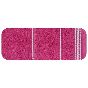 Ręcznik do rąk 30x50 cm bawełniany kolor amarantowy ze stębnowaną bordiurą 500 g/m2 MIRA Eurofirany