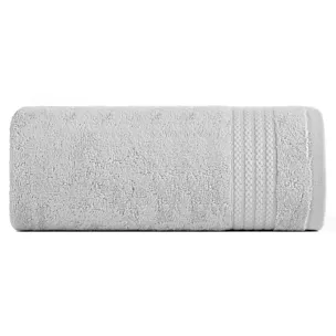 Ręcznik do rąk 30x50 cm bawełniany kolor srebrny zdobiony błyszczącą bordiurą 550 g/m2 LARIS Eurofirany