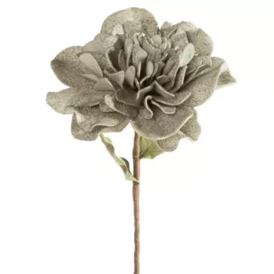 Kwiat sztuczny popielaty z plastycznej pianki foamiran 70 cm Eurofirany