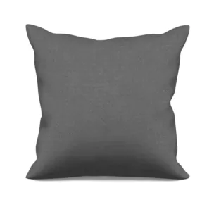 Poszewka szyta grafitowa z miękkiej, matowej tkaniny w drobny geometryczny wzór