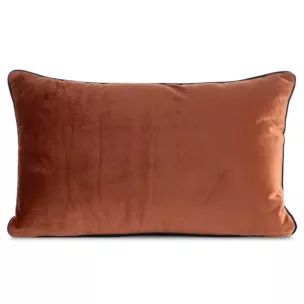 Poduszka 30 x 50 cm welwetowa ceglasta z kontrastującą lamówką GAJA 3 Eurofirany
