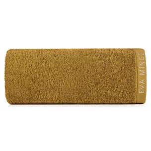 Ręcznik kąpielowy 50x90 cm bawełniany kolor miodowy z haftowanym logiem Eva Minge 550 g/m2 VENUS Eurofirany