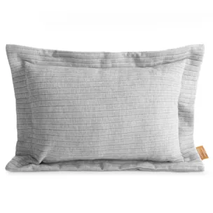 Poszewka na poduszkę  40x60 cm z szenilowej tkaniny srebrna w drobne prążki Eva Minge Elegante Eurofirany