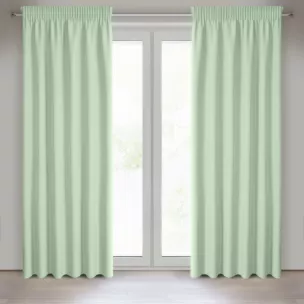 Zasłona jasnozielona z matowej gładkiej tkaniny 140x270 cm taśma RITA Eurofirany