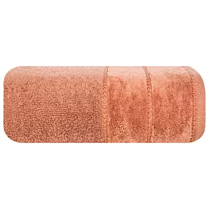 Ręcznik kąpielowy 70x140 cm bawełniany kolor pomarańczowy z welwetową bordiurą 500 g/m2 MARI Eurofirany