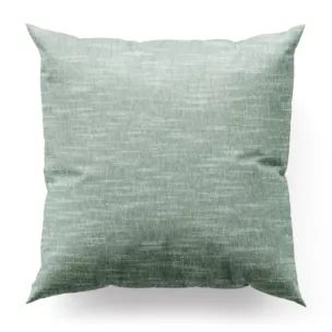 Poszewka szyta miętowa z matowej luźnotkanej tkaniny z efektem melanżu, wykończona obciążnikiem