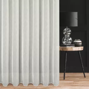 Tkanina firanowa gładka matowa zakończona szwem obciążającym Eurofirany