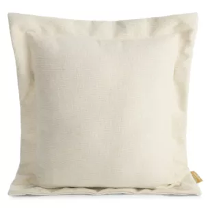 Poszewka na poduszkę  55x55 cm z szenilowej tkaniny kremowa o widocznym ozdobnym splocie Eva Minge Elegante Eurofirany