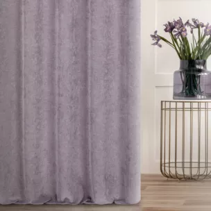 Miękka szenilowa tkanina zasłonowa o strukturalnym splocie i subtelnym połysku Eurofirany