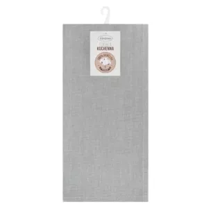 Komplet ściereczek kuchennych 2szt 50x70 cm bawełniany kolor srebrny zdobionych w pasy 200 g/m2 KARIN Eurofirany