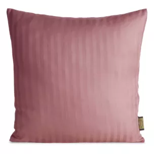 Poszewka na poduszkę 40x40 cm z satyny bawełnianej w prążki różowa VERA Eurofirany