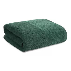 Ręcznik kąpielowy 70x140 cm bawełniany kolor zielony o ryżowej strukturze z welwetową bordiurą 500 g/m2 LOREN Eurofirany