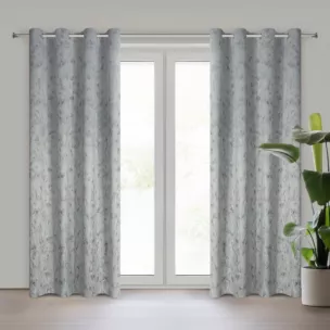 Zasłona srebrno, złota z efektem błyszczącej przecierki z welwetu 140x250 cm przelotka KORNELIA Eurofirany