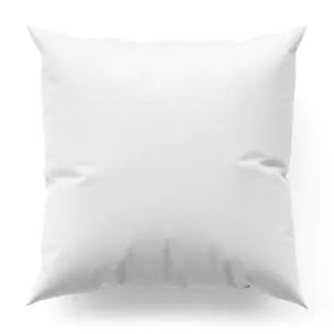Poszewka szyta biała z gładkiej tkaniny typu dimout wykończona obciążnikiem