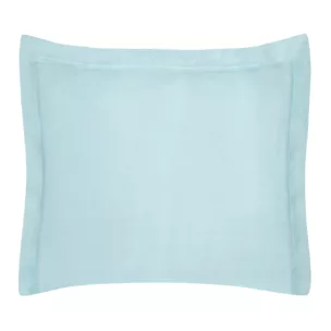 Poszewka na poduszkę 70x80 cm bawełniana z satynowym połyskiem i ozdobną kantą błękitna NOVA COLOUR Eurofirany