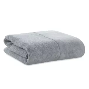 Ręcznik kąpielowy FERO z welwetową bordiurą srebrny 50x90 cm Eurofirany