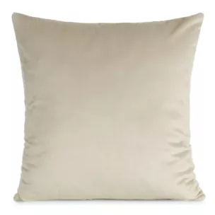 Poszewka na poduszkę 45x45 cm welwetowa o delikatnym połysku gładka beżowa GAJA 1 Eurofirany