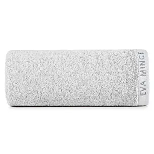 Ręcznik kąpielowy 50x90 cm bawełniany kolor srebrny z haftowanym logiem Eva Minge 550 g/m2 VENUS Eurofirany
