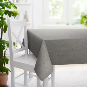 Obrus na wymiar stalowy z miękkiej w dotyku tkaniny szenilowej