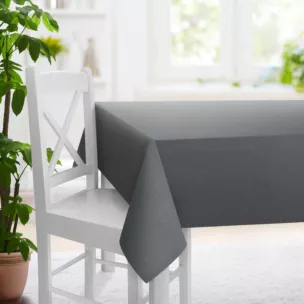 Obrus na wymiar grafitowy z tkaniny z jodełkowym wzorem geometrycznym