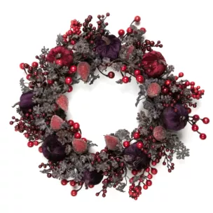 Wianek jesienny dekoracyjny z zmrożonymi gałązkami Eurofirany