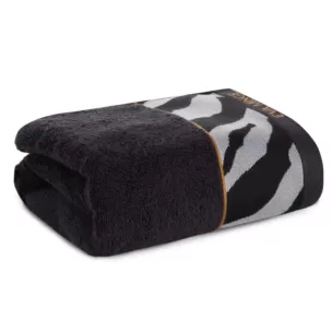 Ręcznik kąpielowy 50X90 cm bawełniany kolor czarny,szary z designerską bordiurą 500 g/m2 EVA 22 Eva Minge Eurofirany