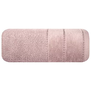 Ręcznik do rąk 30x50 cm bawełniany kolor liliowy z welwetową bordiurą 500 g/m2 MARI Eurofirany