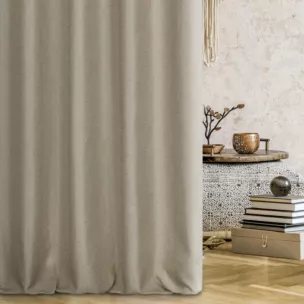 Zasłona szyta na taśmie fala szampańska z miękkiej tkaniny z efektem melanżu