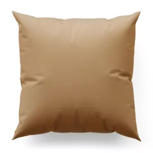 Poszewka szyta ciemnobeżowa z gładkiej zaciemniającej tkaniny typu dimout