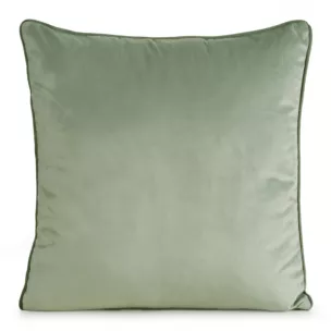 Poszewka na poduszkę 45x45 cm welwetowa o delikatnym połysku z ozdobną lamówką jasnomiętowa GAJA 2 Eurofirany