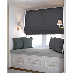 Roleta rzymska stalowa z miękkiej tkaniny o welurowej strukturze