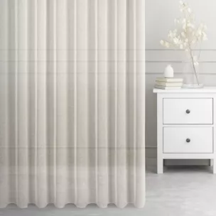 Tkanina firanowa z matowej etaminy zakończona szwem obciążającym Eurofirany