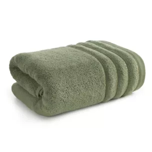 Ręcznik kąpielowy 50x90 cm bawełniany kolor zielony z błyszczącą bordiurą 500 g/m2 NADINE Eurofirany