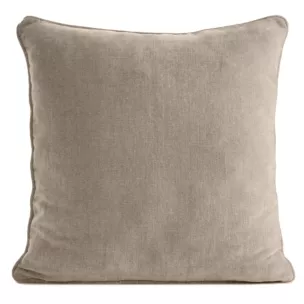 Poszewka na poduszkę 45x45 cm beżowa z szenilowej tkaniny - VANI Eurofirany