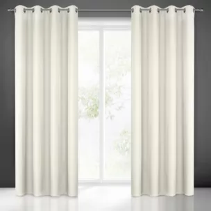 Zasłona kremowa z matowej gładkiej tkaniny 140x250 cm przelotka RITA Eurofirany