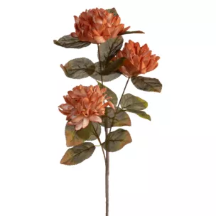 Kwiat sztuczny jasnobrązowy z plastycznej pianki foamiran 67 cm Eurofirany