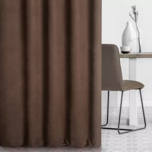 Tkanina zasłonowa miękka gładka o zamszowym chwycie Eurofirany