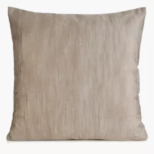 Poszewka na poduszkę 45x45 cm welwetowa z przecieranym wzorem ciemnobeżowa ESTEL Eurofirany