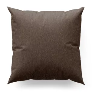 Poszewka szyta brązowo bordowa z tkaniny o grubym splocie i efektem melanżu