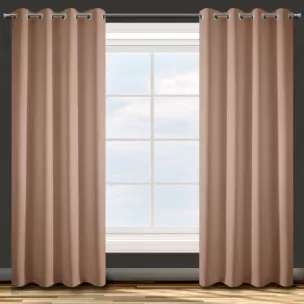 Zasłona jasnobrązowa gładka, matowa 140x250 cm przelotka ADORE Design 91 Eurofirany