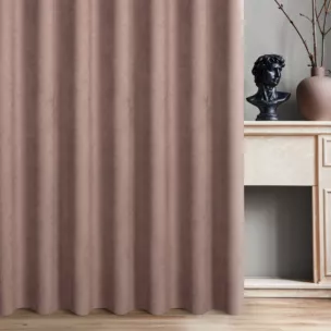 Tkanina zasłonowa miękka gładka o zamszowym chwycie Eurofirany