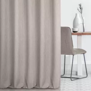 Zasłona szyta na taśmie fala beżowa z miękkiej tkaniny z efektem melanżu