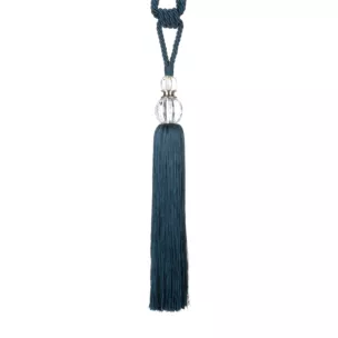 Dekoracyjny sznur do zasłon IZA upinacz z chwostem i kryształowymi koralikami Eurofirany