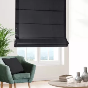 Roleta rzymska stalowa z jednokolorowej gładkiej tkaniny