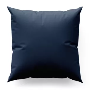 Poszewka szyta granatowa z gładkiej tkaniny zaciemniającej typu dimout wykończona obciążnikiem