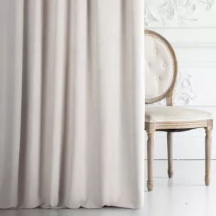 Zasłona szyta na flexach VISCAYA beżowa z melanżowej i miłej w dotyku tkaniny