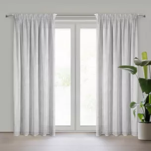 Zasłona srebrna z siateczki 140x270 cm taśma ALEKSA Eurofirany